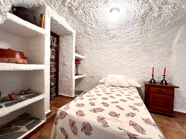 Bedroom built into the rock