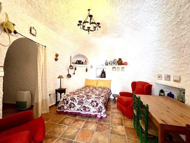 Interior of the cave house